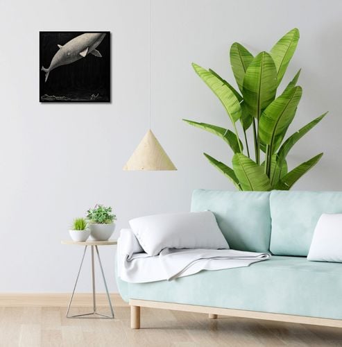 Plakat 40x40cm Biały Wieloryb na Arena.pl