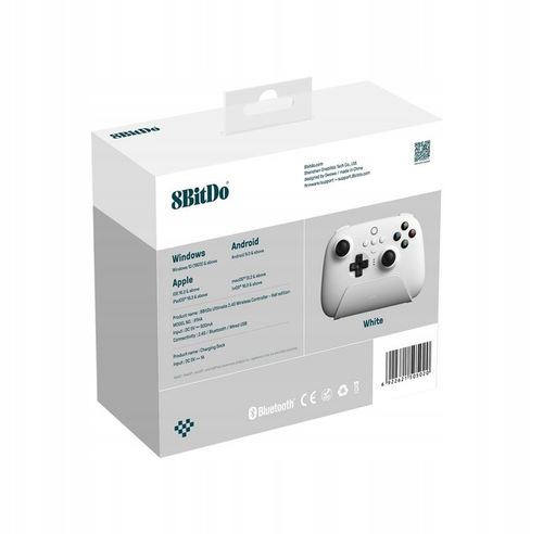 8BitDo Ultimate 2.4G Pad PC Hall Ed/White na Arena.pl