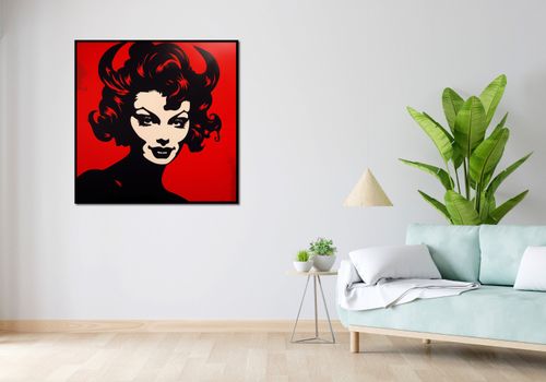 Plakat 100x100cm Czerwona Diablica na Arena.pl