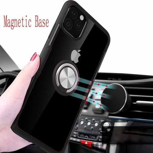 Etui Pancerne Clear Carbon Ring Iphone 11 Pro Max Czarne na Arena.pl