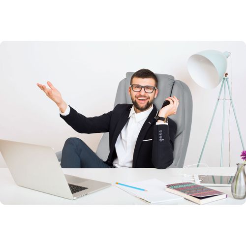 Fotel biurowy Sofotel Batory - jasno szary na Arena.pl