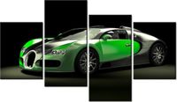 140CM 70 OBRAZ ZIELONE BUGATTI VEYRON ŚCIENNY