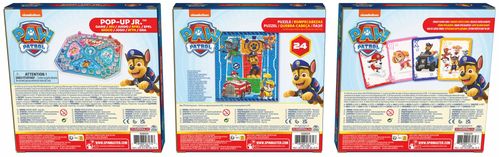 Zestaw 3 Gry Planszowe Dla Dzieci Puzzle Pop-Up Karty Jumbo Psi Patrol 3w1 na Arena.pl