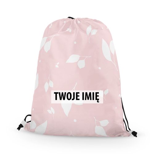 WORKO-PLECAK z Twoim imieniem Białe listki na różu 025 na Arena.pl