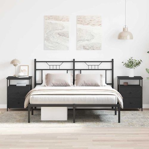 Szafka nocna z szufladą Czarny dąb 44 x 45 x 60 cm na Arena.pl