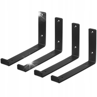 ZESTAW 4x WSPORNIK PÓŁKI KĄTOWNIK POD PÓŁKĘ UCHWYT PODPÓRKA LOFT 25cm KOŁKI