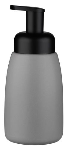 Dozownik do mydła z pompką z funkcją piany ceramiczny szary matowy gładki na Arena.pl