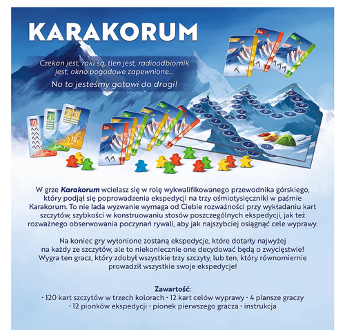 Gra planszowa Karakorum Reiner Knizia King of the Mountains Trefl 02739 na Arena.pl