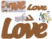 TABLICA KORKOWA + PINEZKI GRATIS SAMOPRZYLEPNA SOLIDNA PREZENT LOVE DUŻA