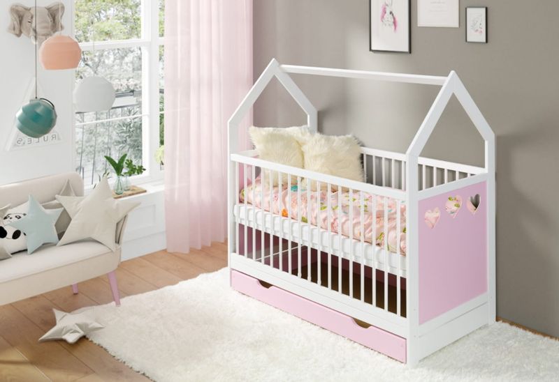 Łóżko łóżeczko niemowlęce parterowe domek INKA 60X120 zdjęcie 1