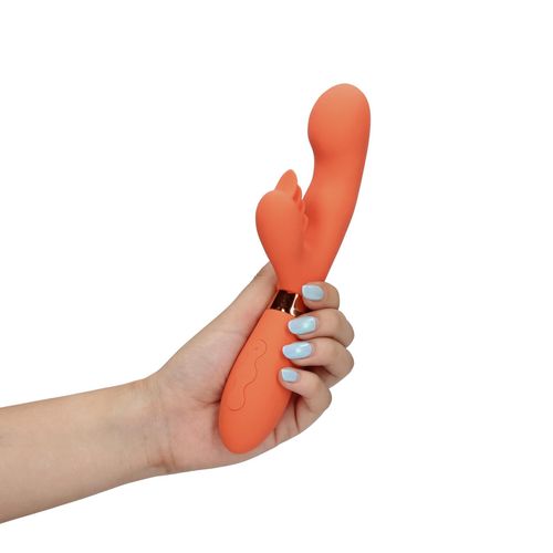 silicone rabbit vibrator with ribbed clitoral stimulator na Arena.pl