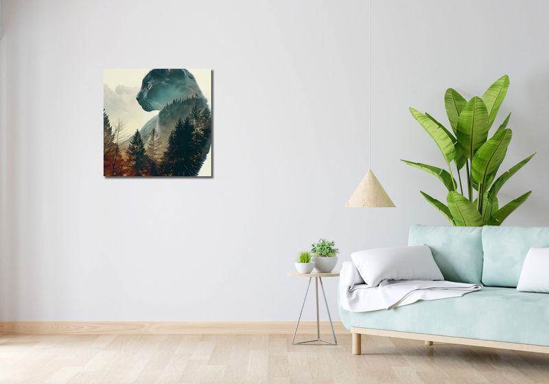 Obraz 60x60cm Koci Duch Lasu zdjęcie 2