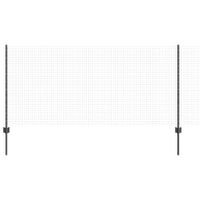 Ogrodzenie z słupkami Szary 1 x 25 m Stal