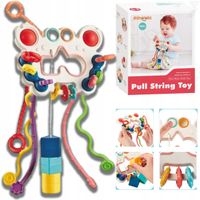 GRYZAK GRZECHORKA ZABAWKA SENSORYCZNA MONTESSORI DLA NIEMOWLĄT DZIECI 5W1