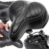 SIODEŁKO ROWEROWE NA SPRĘŻYNACH MIĘKKIE DUŻE SZEROKIE MIEJSKIE SIODŁO ROWER