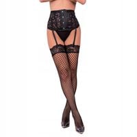 Kabaretki, pończochy niesamonośne, czarne L/XL