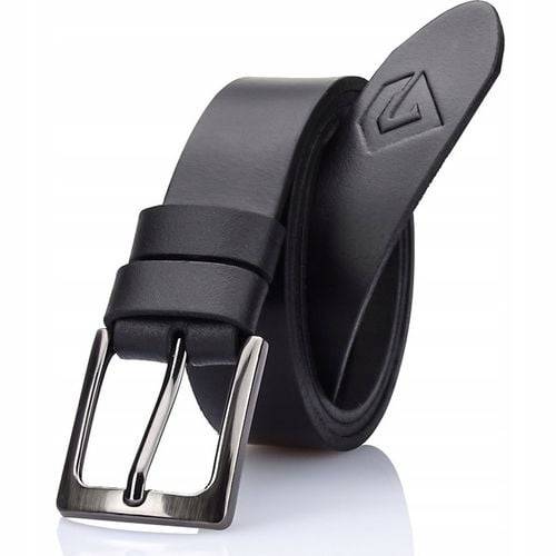 PASEK Męski Skórzany do SPODNI DŁUGI 135cm Czarny Skóra Naturalna na Arena.pl