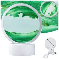 Lampa piaskowa 3d ruchomy dynamiczny piasek dekoracyjna biurko usb rgb