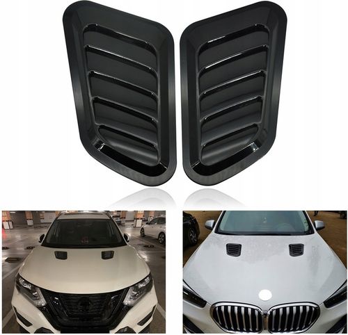 WLOTY POWIETRZA x2 NA MASKĘ ZDERZAK TUNING UNIWERSALNE CZARNE ATRAPA na Arena.pl