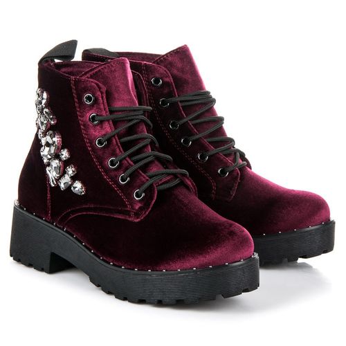 Welurowe Botki Bordo r.37 na Arena.pl