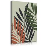 Obraz Canvas Do Sypialni Kolorowe Liście Palmowe Styl Boho 40cm x 60cm
