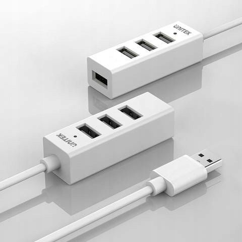 Adapter Unitek HUB 4xUSB 2.0 mini biały na Arena.pl