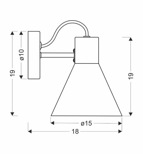 More kinkiet 1x40W E27 czarny matowy na Arena.pl