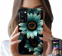 ETUI DO XIAOMI POCO M3 - NIEBIESKA GERBERA STOKROTKA KWIAT +FOLIA