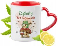 Dla Vice Kierownika Kubek Czerwony Z Uszkiem W Kształcie Serca Na Prezent