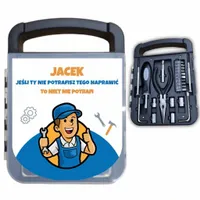 ZESTAW NARZĘDZI Z IMIENIEM 22el. prezent na 16-99 urodziny dla faceta taty