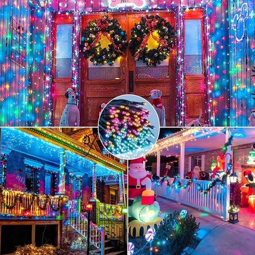 LAMPKI CHOINKOWE 1000 LED STAŁE + FLASH ZEWNĘTRZNE BŁYSK IP44 MULTIKOLOR na Arena.pl