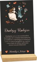STATUETKA RAMKA podziękowanie dla rodziców personalizowany prezent na ślub
