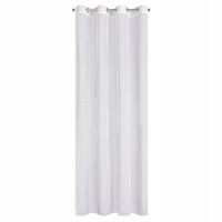 Firana gotowa na przelotkach MAJA 140x260 biała struktura siatki