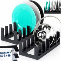 2x Stojak NA POKRYWKI TALERZE organizer kuchenny do szuflady szafki