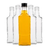 5x Butelka MOSKWA 250 ml z zakrętkami na nalewki wódkę wesele