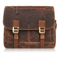 torba męska na ramię skórzana brązowa vintage na laptopa duża