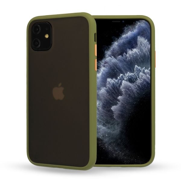 Vennus Color Button Bumper do Iphone 12 Pro Max Oliwkowy zdjęcie 1