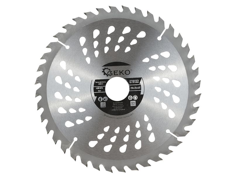 PIŁA TARCZA WIDIOWA DO CIĘCIA DREWNA 210x30 40 ZĘBÓW TNĄCYCH G78132 zdjęcie 2