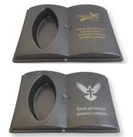 KSIĘGA na grób Podkład do stroików sztucznych Grafitowa z brokatem