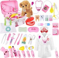 Zestaw Lekarski Dla Dzieci Fartuchem Doktora Akcesoria Lekarskie Stetoskop