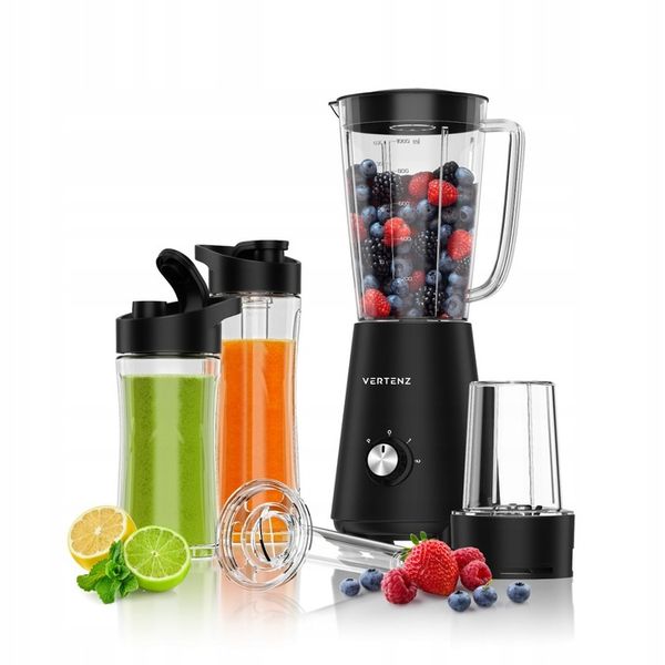 Blender Kielichowy VERTENZ mocny dwa bidony MIKSER 4w1 DO SMOOTHIE zdjęcie 3