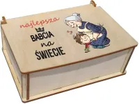 Prezent na DZIEŃ BABCI i DZIADKA pamiątka pudełko na cukierki niezbędnik