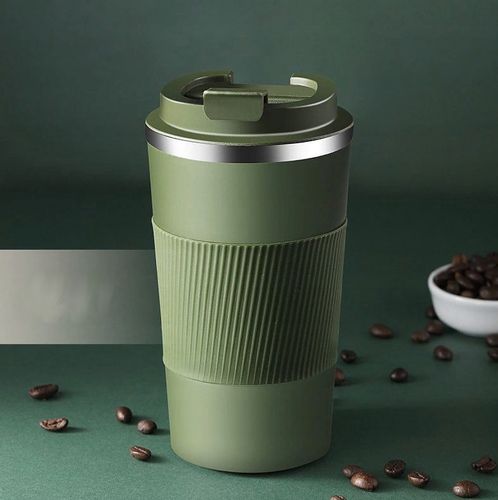 Kubek termiczny na kawę 510ML napój butelka termos  C61_Zielony na Arena.pl