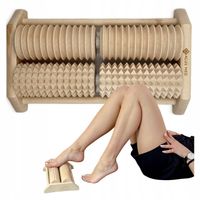 MASAŻER DO STÓP DREWNIANY ROLLER DWURZĘDOWY MASAŻ