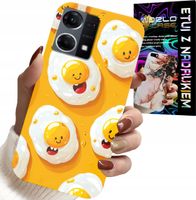 ETUI DO OPPO RENO7 4G - SŁODKIE UŚMIECHNIĘTE JAJKA CASE + FOLIA