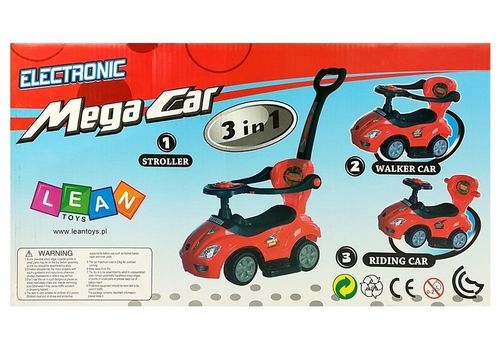 Jeździk z Pchaczem Mega Car 3w1 Czerwony na Arena.pl