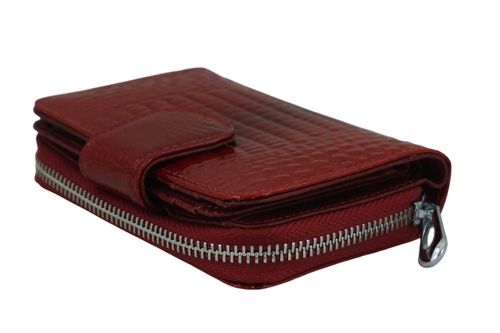 Ekskluzywny portfel damski lakierowany - Czerwony na Arena.pl