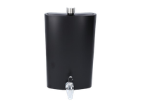 Duża Czarna Piersiówka z Kranikiem 64 OZ  ok. 1920 ml Stal Nierdzewna