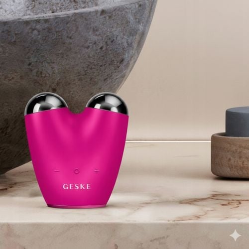 Masażer Liftingujący do twarzy z Mikroprądami 6w1 aplikacja GESKE różowy na Arena.pl