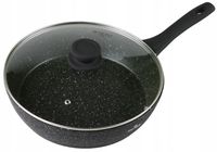 PATELNIA MARMUROWA GŁĘBOKA 24cm z Pokrywką 7715